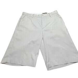 Greg Norman Collection Cream Flat Front Shorts